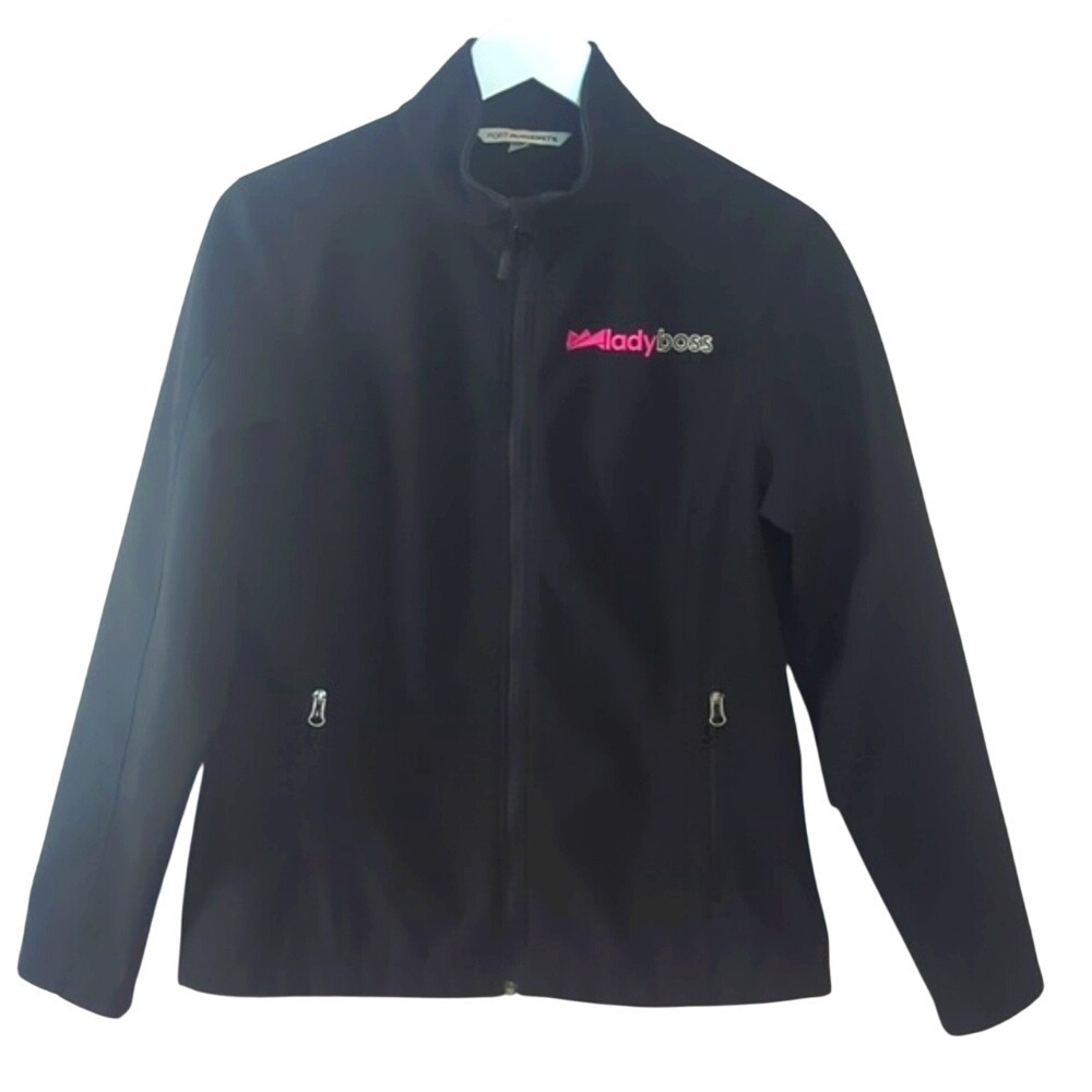 Port Authority Black Women's Core Soft Shell Jacket Lady Boss Size Medium